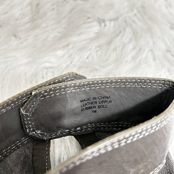 MICHAEL MICHAEL KORS Tall Slouchy Shaft Boots Stale Grey Suede Leather Size 7 M - Picture 15 of 15